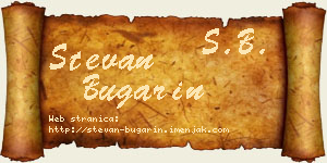 Stevan Bugarin vizit kartica